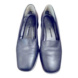 Easy Spirit Classic Navy Leather Comfort Flats | Slip-On Shoes